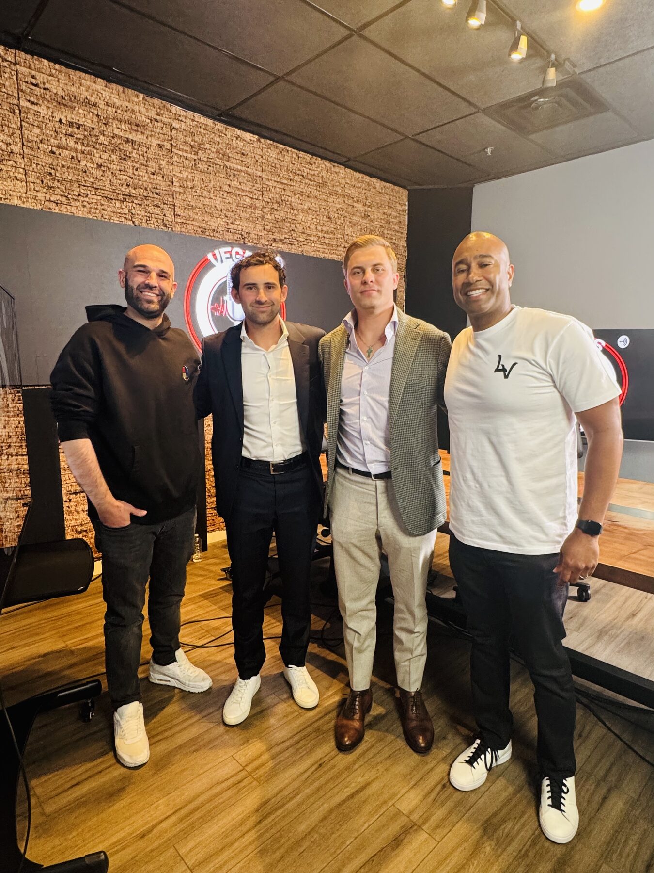 Paki Phillips with guests in the Vegas Circle studio