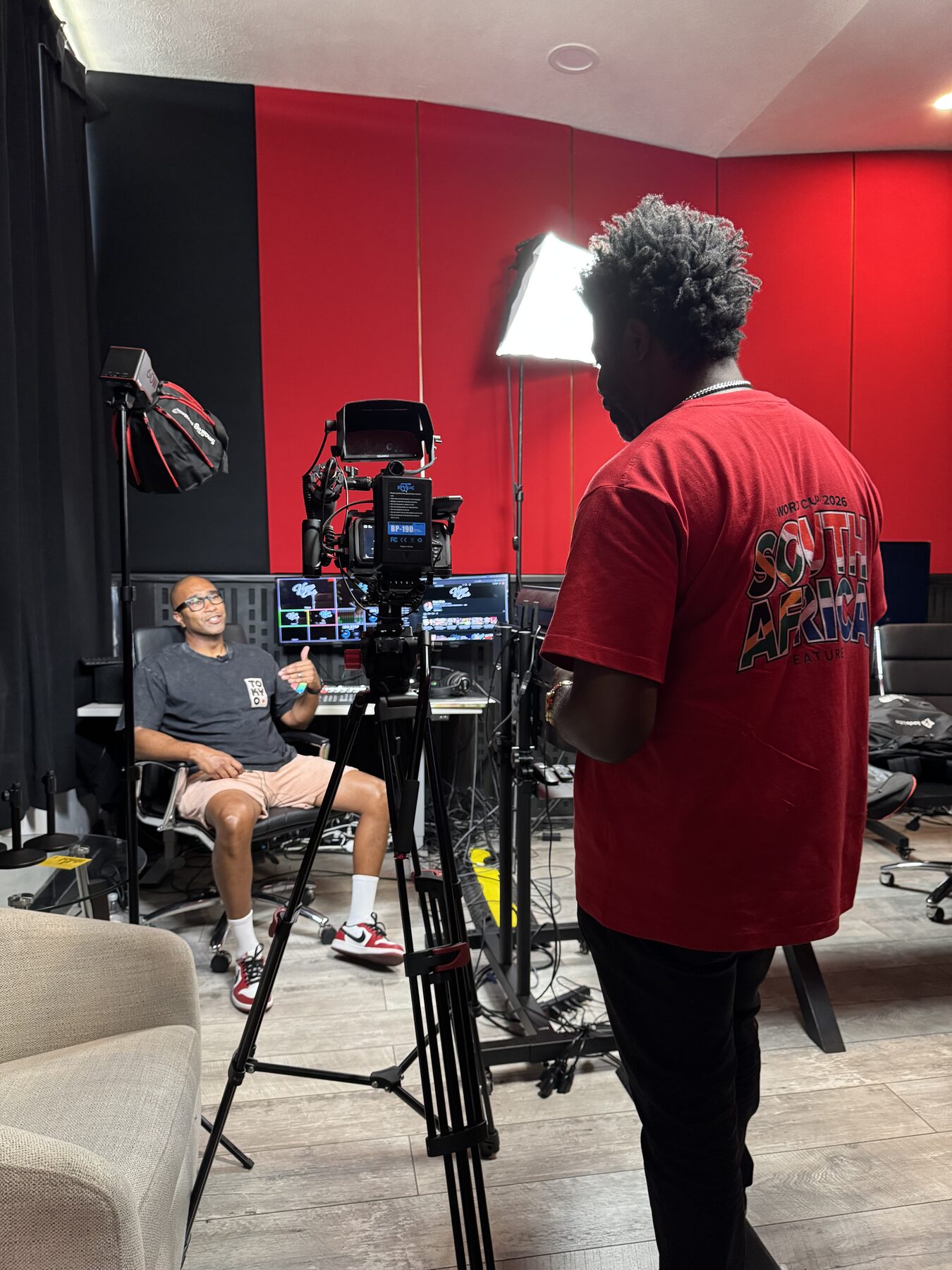 Behind the scenes of a filmed interview with Paki Phillips